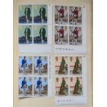GB 1977 - Xmas '87 sets in marg/ cyld T.Ls blks of 4 u/m. Face £275.85