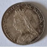 Victoria silver penny 1891 high grade