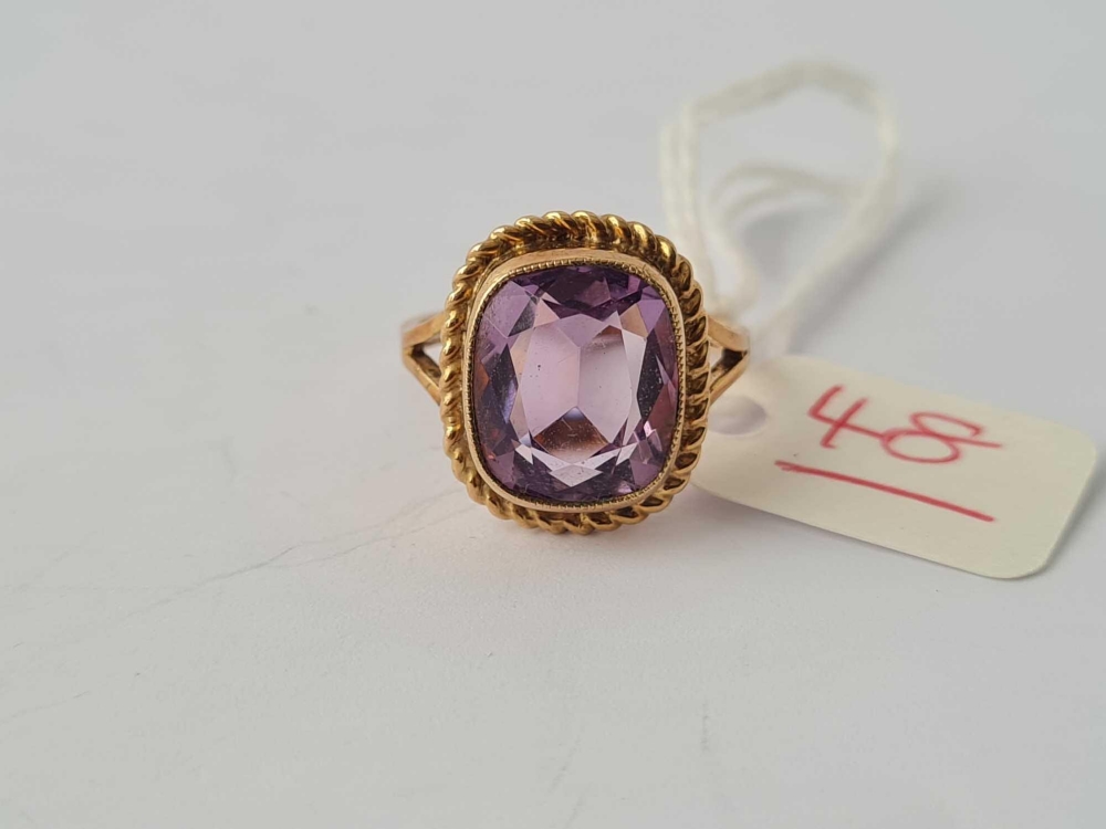 A amethyst ring 9ct size M - 4.5 gms - Image 2 of 2