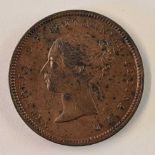 Victoria half-farthing 1844, good grade