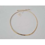 A good Omega flat link necklace 9ct - 9.2 gms