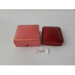 Two leather antique OGDEN jewellery cases