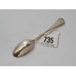 Another George II spoon with applied scroll back by Script RG