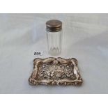 An Art Nouveau pin tray - Birmingham 1904 and a mounted jar