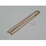 A circular link neck chain 9 ct 25 inches - 11.8 gms