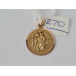 A St. Christopher pendant 9ct - 2.9 gms