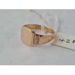 A ANTIQUE SIGNET RING CHESTER HALLMARK 18CT GOLD SIZE V