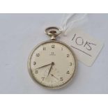 A gents dress pocket watch by OMEGA with seconds dial WO