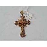 A ATTRACTIVE GOLD FILIGREE CROSS - 6.3 GMS