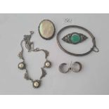 A bag of assorted silver jewellery 32g inc