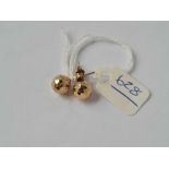 A pair of fancy ball earrings 9ct