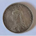 Victoria sixpence 1891