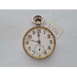 A eight day goliath pocket watch with seconds dial