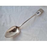A Georgian basting spoon, fiddle pattern - London 1823 by RB