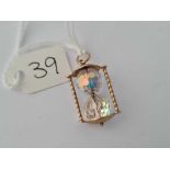 9ct hour glass charm