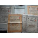 SHARE CERTIFICATES 6 share certificates, 1910-1914, Russian Railways