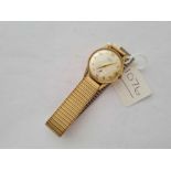 A gents Audax incabloc wrist watch 9ct with seconds dial WO presentation from Express Diary 40 years