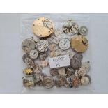 A bag of assorted watch movements