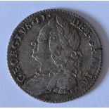 A George II sixpence 1757 better grade