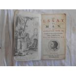 POPE, A. An Essay on Man… Enlarged and improved (1765), London, 8vo orig. blue paper covers. engrvd.