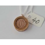 9ct ‘Ten shilling note’ charm