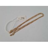 9ct flat link neck chain 2.4g