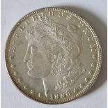 1886 silver USA dollar, good grade