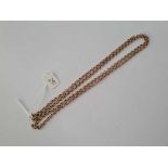 32” LONG HEAVY 9CT ROSE GOLD ‘O’ LINK NECK CHAIN 24.4g