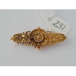 Victorian 18ct gold brooch 5.1g