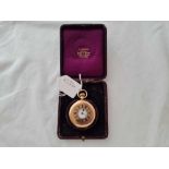 A GENTS HALF HUNTER POCKET WATCH WITH SECONDS DIAL 9CT - 70 GMS INC IN CASE