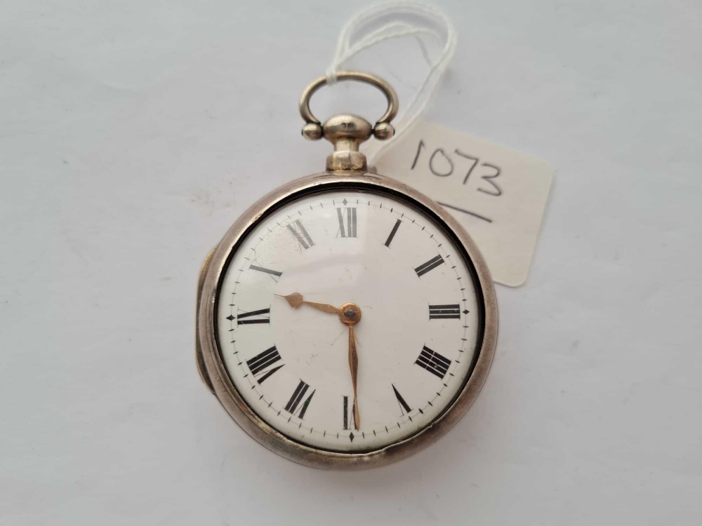 A good pair cased gents pocket watch by Will Spurge of Woolwich