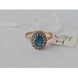 A 9ct cluster dress ring size Q - 3 gms