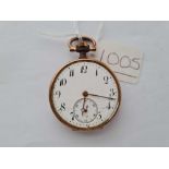 A gilt metal gents pocket watch AF