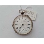 A gent silver pocket watch by Waltham cracked glass