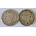 Shillings 1829 and 1885