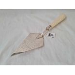 A Foundation Stone trowel, dated 1938 - 11" long - Birmingham 1935 with Jubilee mark