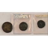 Three ancient Egypt coins