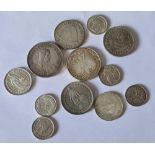 Foreign silver coins 74 g.