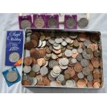 Tin of coins, some uncirculated