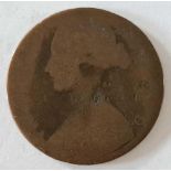 1869 penny clear date, very scarce