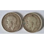 Two shillings 1915 and 1916