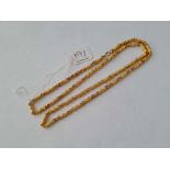 A VERY PRETTY HIGH GRADE GOLD NECKLACE 20 INCHES - 14.4 GMS