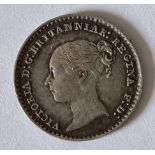 Victoria silver penny 1852 better grade