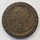 Cartwheel two pence 1797, better grade