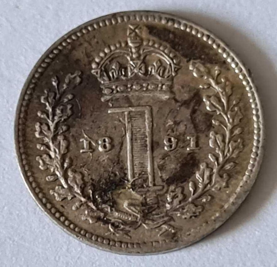 Victoria silver penny 1891 high grade - Image 2 of 2