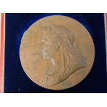 A boxed Victorian diamond jubilee bronze medal, 1917