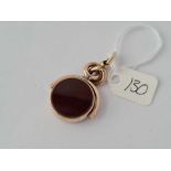 Stone set 10ct gold spinning fob