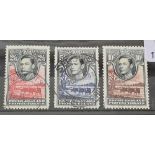 Bechuanaland SG 126-128 (1938). Fine used copies. Cat £98