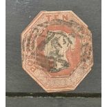 GB 1848 SG57 cut square. Cat £1500