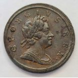 George III half-penny 1717, good grade